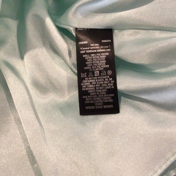 TED BAKER Floral Print Full A-line Pleated Satin Skirt size ) - Picture 7 of 7